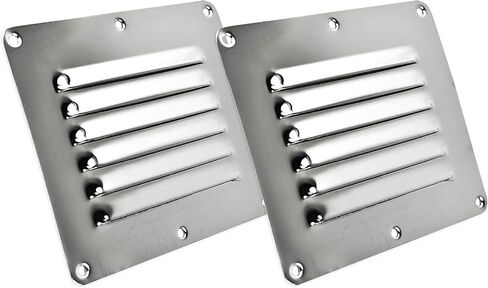 MARINE CITY 304 Grade Stainless-Steel Rectangle Stamped Louvered Vent 5 x 4-1/2 Inches for Marines – Boats – Yachts – Kayaks – Ships – RVs (Pack of 2) in Saudi Arabia