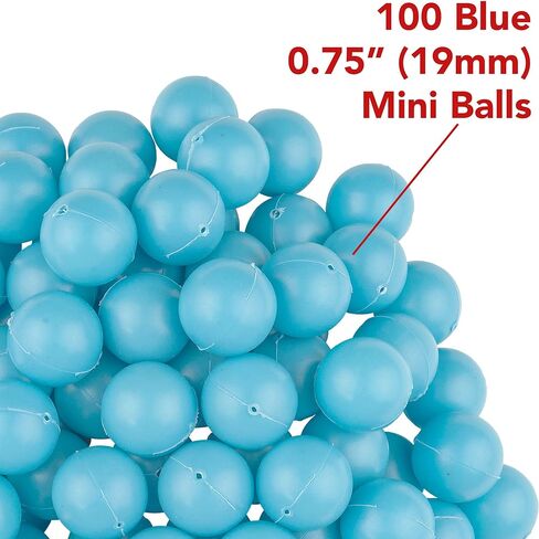 Fairly Odd Novelties 3/4" Mini Ping Pong/Table Tennis/Beer Pong Round Balls (100 Pack), 19mm, Blue in Kuwait
