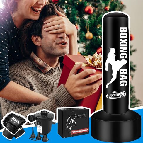 حقيبة ملاكمة واقفة للبالغين مقاس 69 بوصة معدات ملاكمة حقيبة ثقيلة مع حامل حقيبة كيك بوكسينغ للتدريب على ركل الكاراتيه فنون الدفاع عن النفس الملاكمة التايلاندية واللياقة البدنية للاستخدام في الأماكن المغلقة والخارجية in Kuwait