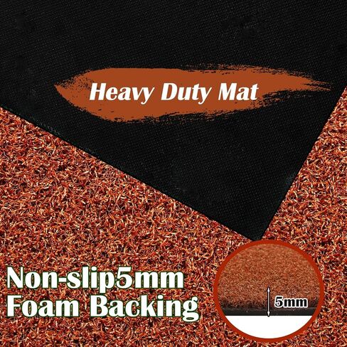 Meooeck Baseball Batting Mat Softball Inlaid Home Plate Hitting Mats Batters Box Turf Mat with Carry Strap Non-Slip Backing for Cage Indoor Outdoor in Saudi Arabia