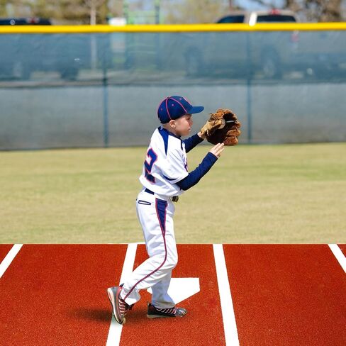 Meooeck Baseball Batting Mat Softball Inlaid Home Plate Hitting Mats Batters Box Turf Mat with Carry Strap Non-Slip Backing for Cage Indoor Outdoor in Saudi Arabia