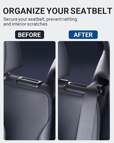 Tesla Model Y Backseat Seatbelt Guide Holder Dual Hanger Rear Seat Belt Organizer for Model Y Accessory 2024 2023 2022 2021(2 Pack) in Kuwait