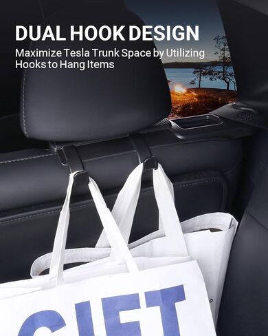 Tesla Model Y Backseat Seatbelt Guide Holder Dual Hanger Rear Seat Belt Organizer for Model Y Accessory 2024 2023 2022 2021(2 Pack) in Kuwait