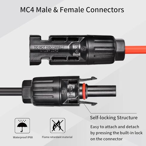Solar to XT60 Connector Cable 10AWG 2FT Solar Panel Connector to XT60 Charging Cable for RV Portable Power Station Solar Panels in Saudi Arabia