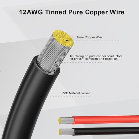 Solar to XT60 Connector Cable 10AWG 2FT Solar Panel Connector to XT60 Charging Cable for RV Portable Power Station Solar Panels in Saudi Arabia