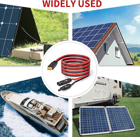 Solar to XT60 Connector Cable 10AWG 2FT Solar Panel Connector to XT60 Charging Cable for RV Portable Power Station Solar Panels in Saudi Arabia