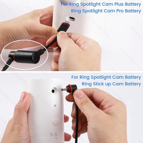 Solar Panel Camera Charger, Solar Charger Compatible with Ring Stick Up Cam 2nd & 3rd Gen, Ring Spotlight Cam Battery, 5.5V 4.5W Output Super Fast Charging, Waterproof (1) in Kuwait