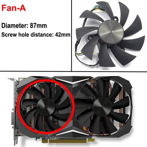 استبدال مروحة بطاقة الفيديو inRobert GAA8S2U GA91S2H لبطاقة الرسومات Zotac GTX 1070 Ti Mini، GTX 1080 Ti Mini (Fan-AB) in Kuwait