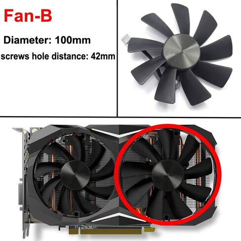 استبدال مروحة بطاقة الفيديو inRobert GAA8S2U GA91S2H لبطاقة الرسومات Zotac GTX 1070 Ti Mini، GTX 1080 Ti Mini (Fan-AB) in Kuwait