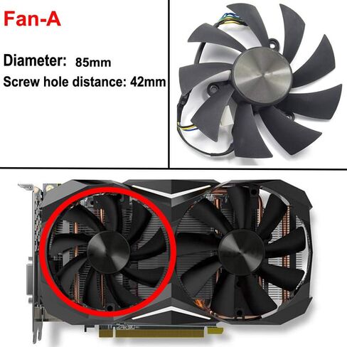 استبدال مروحة بطاقة الفيديو inRobert GAA8S2U GA91S2H لبطاقة الرسومات Zotac GTX 1070 Ti Mini، GTX 1080 Ti Mini (Fan-AB) in Kuwait