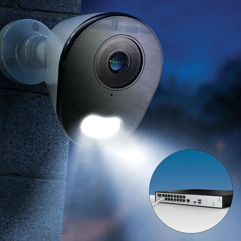 Night Owl Power Over Ethernet 24 Channel NVR Video Home Security Camera System with (9) Wired IP 4K HD Indoor/Outdoor Deterrence Cameras and 4TB Hard Drive (Add up to 8 Wi-Fi Cameras) in Saudi Arabia