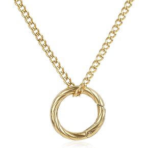 GAVU Ring Holder Necklace for Women Men, Stainless Steel Wedding Ring Holder Necklace, Ring Keeper Necklace