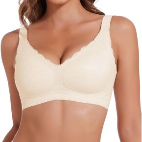 JOYSHAPER Wireless Bras with Support and Lift Seamless Bras for Women Back Smooth Bras Coverage Comfort Bras Push Up