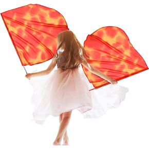 2 Pcs Set 32" Praise Dance Worship Flags with Scalable Rod for Kids Children Semicircle Praise Church Flags for Worship Dance Outdoor Practice Performance(Purple)