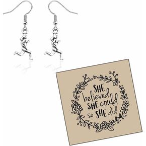 Runner Earring Running Jewelry Track Marathon Gifts Running Gifts Marathon Runners Gifts Fitness Gym Gift for Runner