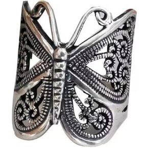 Butterfly Rings for Women Butterfly Finger Rings Vintage Butterfly Open Knuckle Ring Gothic Ring Cute Animal Rings Jewelry Present for Women