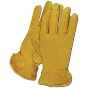 MAGID TB1640ELT-M Women's Pro Grade Collection Premium Grain Deerskin Gloves, Medium (1 Pair) , White
