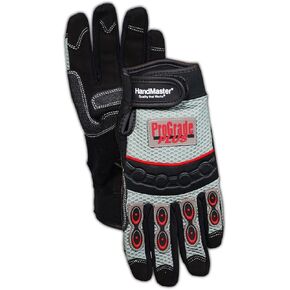 MAGID MECH107XL Hand Master MECH107 Mechanics Gloves with PVC Palm, Men's 8-10/Women 9-10, Black, XL (1 Pair)
