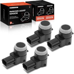 A-Premium 4-PC Front Reverse Backup Parking Assist Sensor Compatible with Select Tesla Models - Model S 2012 2013 2014 2015 2016