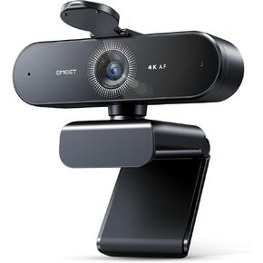 EMEET NOVA 4K Webcam with Tripod - 4K UHD, PDAF Autofocus, Adjustable Heights with 360° Swivel Head, 2 Noise-Cancelling Mics, USB Plug&Play, Privacy Cover, Ideal for Online Meetings&Live Streaming