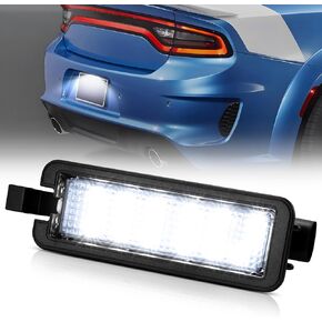 LED License Plate Lights Tag Lamp Compatible with Chrysler 300 2015-2023 Dodge Charger Challenger Number Plate Lamp Fit for Jeep Compass 2017-2022