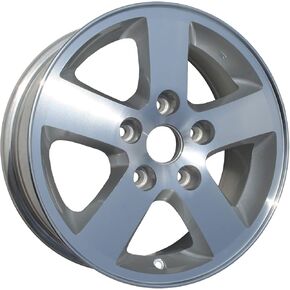 Multiple Manufactures ALY02334U20 Silver Wheel with Painted and Meets All Federal Motor Safety Standards (16 x 6.5 inches /5 x 127 mm, 40 mm Offset)