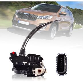 مجموعة مشغل قفل الباب الجانبي للسائق متوافقة مع Kia Sorento 2011-2015 استبدال مزلاج قفل الباب الأمامي الأيسر 81310-2P000 813102P000