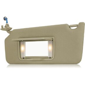 Beige Driver Left Side Sun Visor Replacement Compatible with 2008 2009 2010 2011 2012 Honda Accord Replace 83280TA0A91ZB