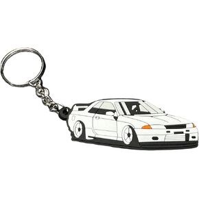 Keychain for Skyline GT-R R32, GTR, white, gift