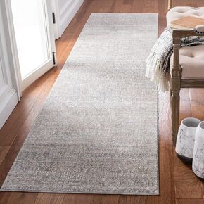 SAFAVIEH Webster Collection Runner Rug - 2'6" x 10', Grey & Beige, Distressed Viscose Design, Ideal for High Traffic Areas in Living Room, Bedroom (WBS336G)