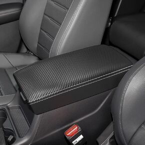 INTGET for 2025 2024 2023 Honda CRV Center Console Cover Leather Middle Armrest Cover Center Console Lid Protector for Honda CRV 2025 Accessories (Black Leather Console Cover)