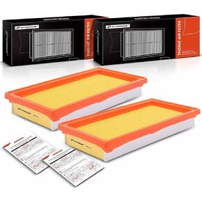 A-Premium 2-PC Engine Air Filter Compatible with Nissan Micra 2015-2019, Versa 2012-2019, L4 1.6L, Flexible Panel, Replace# 165461HK01