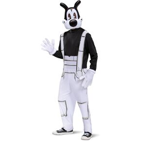 Bendy and the Ink Machine Boris Adult Costume, Black & White, Medium (38-40)