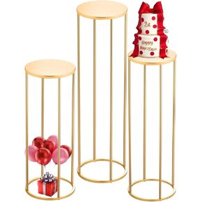 Pedestal stand Round Cylinder Stands For Party Pedestal Stand Cake Pedestal Stand Cylinder Pedestal Stand 35 Inch Set Of 3 (3 pc Round)