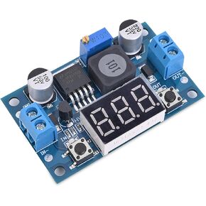 LM2596 Adjustable DC-DC Step-Down Buck Converter Module with LED Voltmeter Display, Voltage Regulator 4.0-40V Input to 1.25-37V Output Power Supply Module