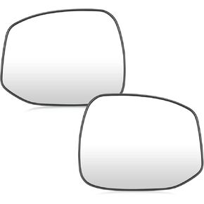 Left Driver + Right Passenger Side Mirror Glass Replacement for 2012-2013 Honda Civic Rear View Side Heated Mirror Replace 76253TR3A01 76203TR3A01