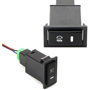 iJDMTOY Factory Style 4-Pole 12V Push Button Switch w/LED Indicator Lights Compatible with Fog Lights, DRL, LED Light Bar, Fit Toyota Camry Corolla Prius Hilux Avalon Hiace Highlander, etc
