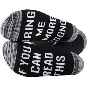 CENWA 1 Pair Eggnog Socks Eggnog Lover Socks Eggnog Gift If You Can Read This Bring Me More Eggnog Socks
