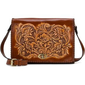Mabilia Flap Crossbody Bag - Natural Cavo Tooled Colorblock