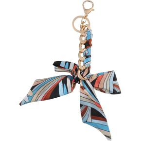 LIFKOME 1 PC Ribbon Keychain Coffee Handbag Ribbon Pendant Bow Knot Scarf Decorations Keychain Girl