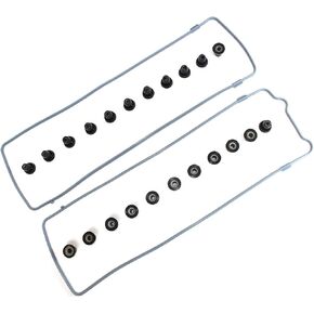 DNJ VC4150G Valve Cover Gasket Set W/Grommets for 1991-2002, Ford, Lincoln, Mercury, Cougar, Crown Victoria, Expedition, Explorer, Grand Marquis, Mustang, Thunderbird, 4.6L, V8, SOHC, 281cid