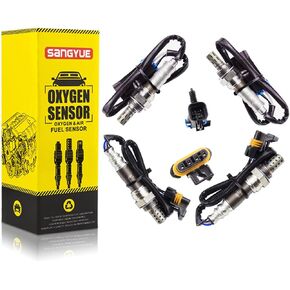 4PCS Oxygen O2 Sensor 1 & 2 for Chevrolet GMC C1500 C2500 C3500 Suburban K1500 K2500 K3500 Tahoe Yukon (W/O Trans Code 4L60-E) Upstream + Downstream