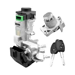 Ignition and Door Lock Cylinder with 2 Keys Fit for Honda Pilot 2009-2015, Replace 06351-SZA-A01 Ignition Switch, Replace 72185-SZA-A01 Front Driver Side Door Lock Cylinder