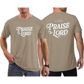 Christian Shirts for Men : Let Every Breath Praise The Lord Shirts Bible Verse Tshirt Faith Jesus Unisex Tops