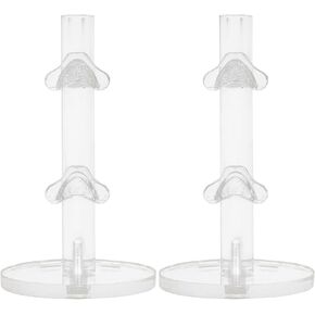 ULTECHNOVO 2 Pcs Sunglasses Rack Holder Glasses Display Stand Transparent, Sunglasses Holders, Sunglasses Rack, with 2 Different Heights for Table Desk Countertop Dresser Bedroom