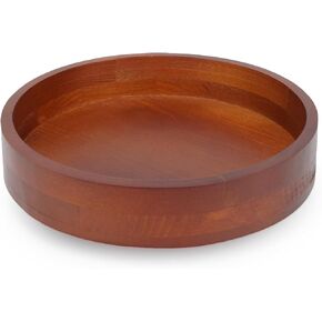 360° Wooden Display Riser for Display, Multi-functional round display stand for vanity, cabinet, dining table, bathroom, storage room,Wood Riser Pedestal Stand for Home Decor and Organizer