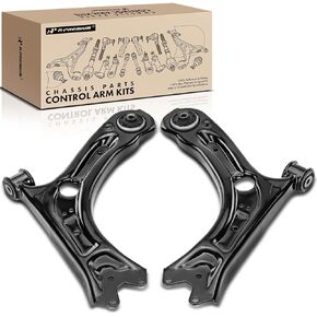 A-Premium 2 x Front Lower Control Arm, with Bushing, Compatible with Volkswagen Passat 2012-2021, Beetle 2012-2019
