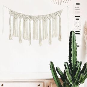 Youngeast Handmade Boho Macrame Wall Hanging Home Décor Woven Tapestry 39.5 x 15.7 Inches