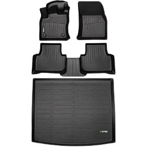 HAFIDI® Floor Mats & Cargo Liner Set Fit for Volkswagen Taos AWD 2022 2023 2024 2025 All Weather Protection TPE Anti-Slip Car Full Set Floor Liners Custom VW Taos Accessories - Black