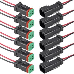 4Pcs 9 Pin Waterproof Connector Electrical Wire Plug Car Auto 9 Way Male Female Quick Disconnect Harness Connectors Plug Socket for Car Truck Motorcycle Marine Boat and Other Wire Connection